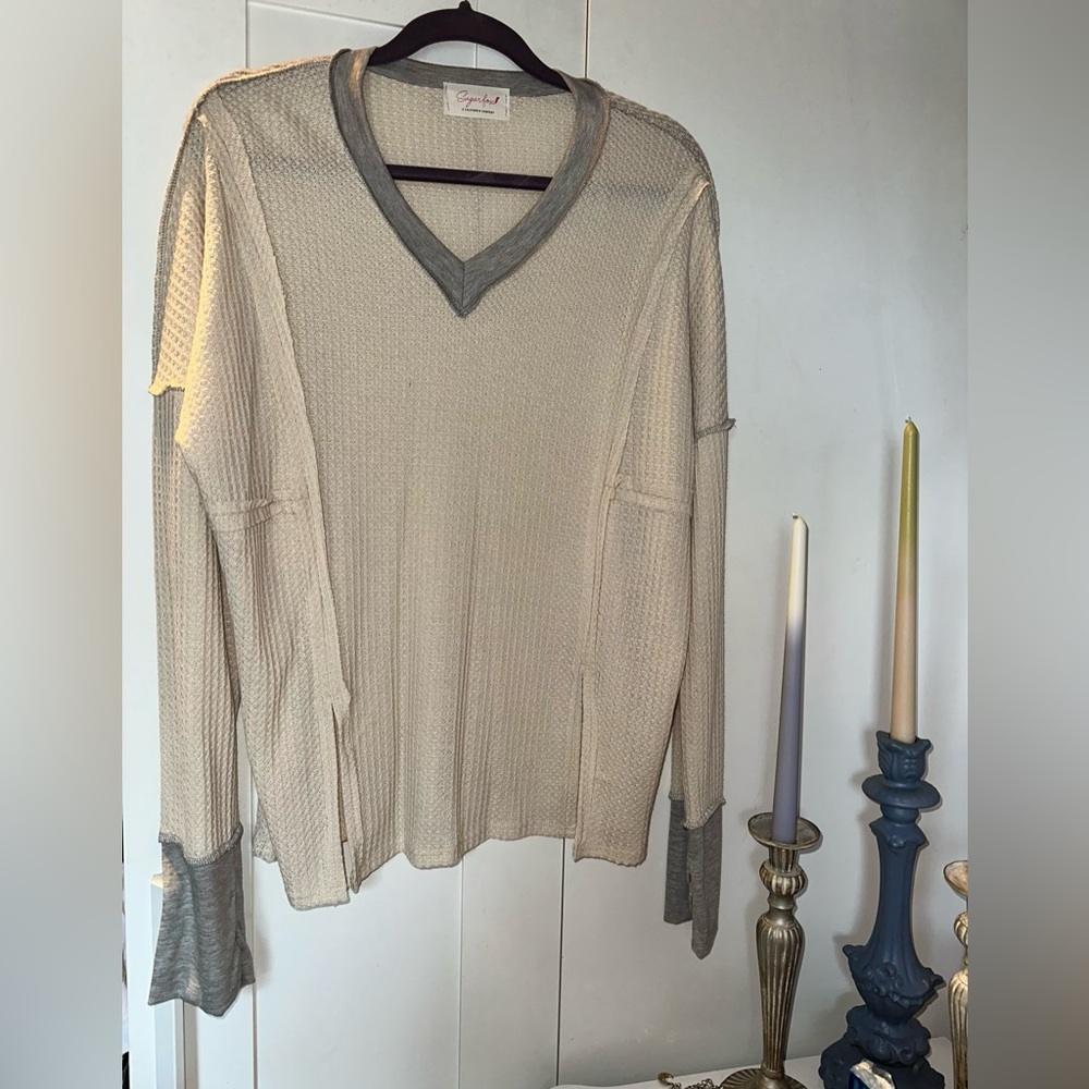 NWOT Sugarfox waffle knit tunic